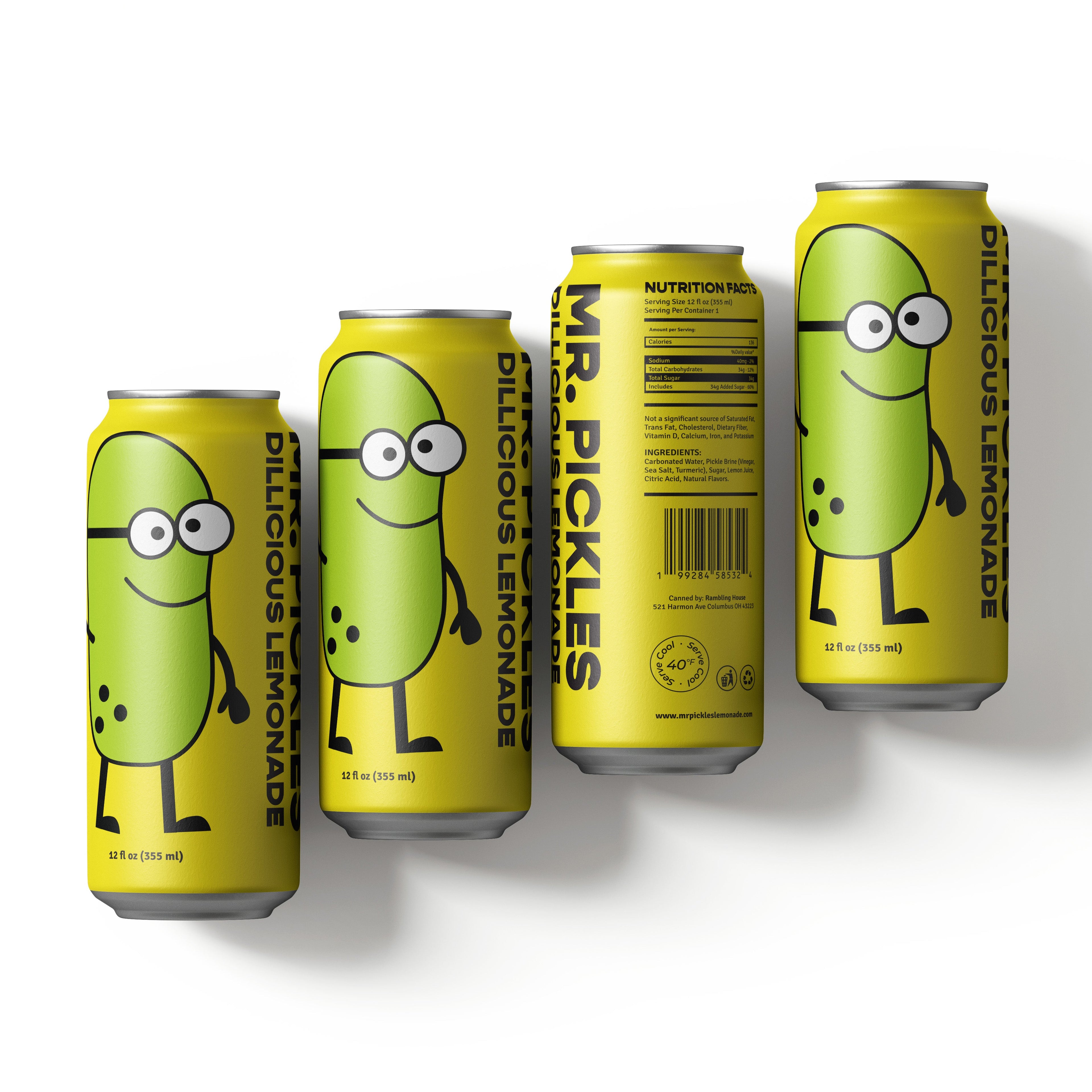 Mr. Pickles Dillicious Lemonade 4 pack drink soda beverage